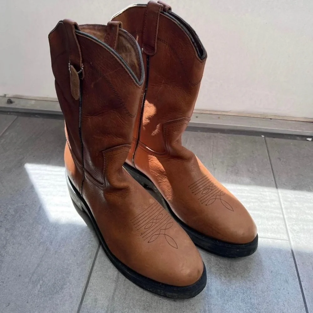 Rhino Premium Brown Western Work Boots Size 12 M - Picture 1 of 10